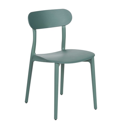 [CN323007] Chaise Eve design en polypropylène vert foncé