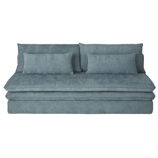[CN523464] Canapé convertible Clio 2/3 places en tissu bleu canard