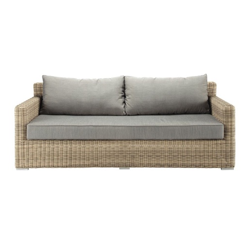 [CN323832] Canapé de jardin St Raphaël 3 places en résine tressée