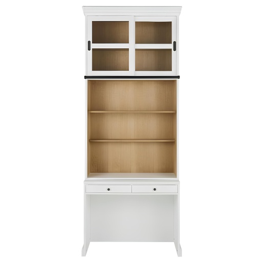 [CN622978] Bibliothèque bureau Versailles en bois bicolore