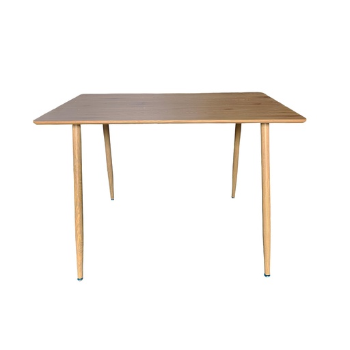 [ZON413039M] Table à manger Badus avec pieds bois naturel, 4 à 6 personnes