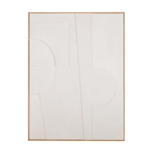 [CN124800] Toile abstraite Madison à reliefs beiges