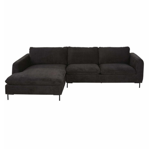 [CN321018] Canapé d'angle gauche City 4/5 places noir