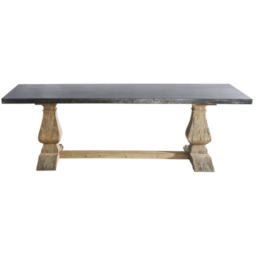 [CN217468] Table à manger Lourmarin métal et pin recyclé 8 à 10 personnes
