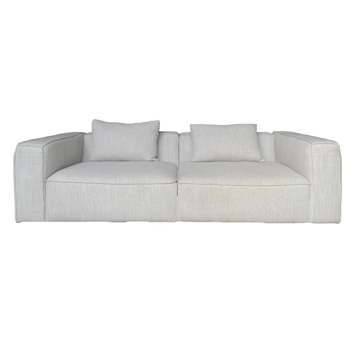 [CN524189M] Canapé Falkor 3 places éco-conçu gris clair chiné