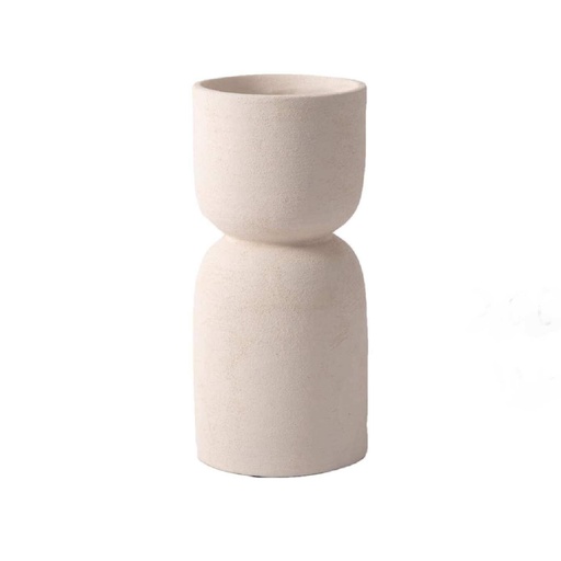 [COUINC026] Vase en terre cuite coloris ivoire
