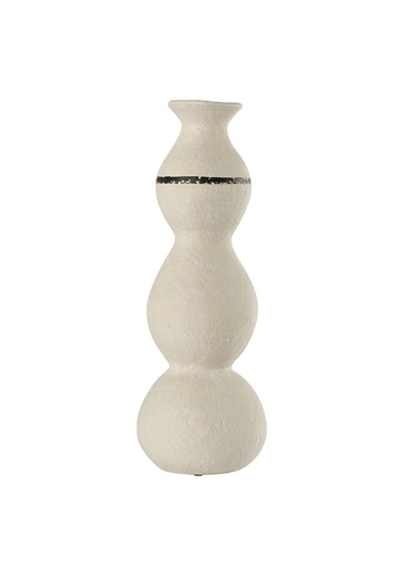 [COUCHU036] Vase en grès ivoire forme quille GM
