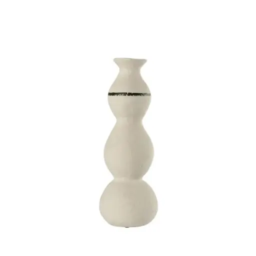 [COUCHU036] Vase en grès ivoire forme quille GM