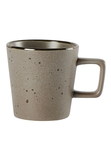 [COUGO006] Mug en grès Edna coloris gris mat bord mordoré