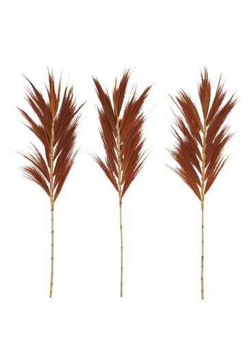 [COUKT031] Plumeau décoratif en fleur de rayung coloris rouille (unité)