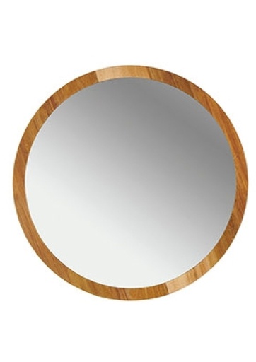 [COUHL245] Miroir murale rond bord acacia