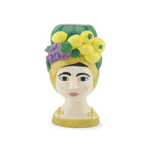 [OPJ016681] Vase fille citron en céramique