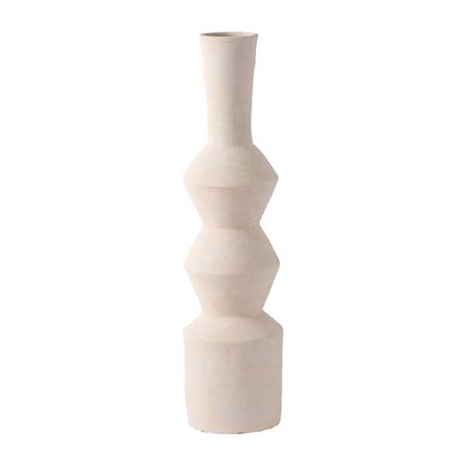 [OPJ017402] Vase Tariq en céramique blanc