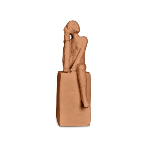 [OPJ017135] Statuette déco femme Amelie terracotta