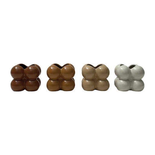 [OPJ017243] Déco en pot céramique avec un effet boules assortie Molly