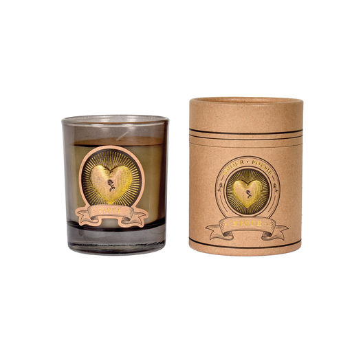 [OPJ017023] Bougie en verre Amour figue en forme vintage