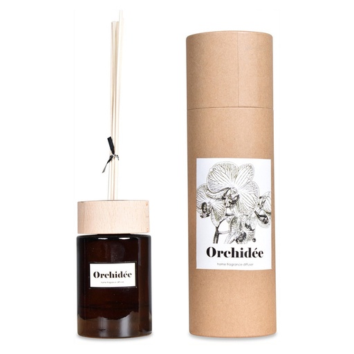 [OPJ013411] Diffuseur en verre senteur orchidée Intemporels (avec sticks)