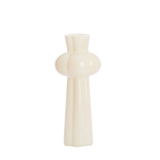 [LLV5896443] Vase Kortesu en forme autour verre crème