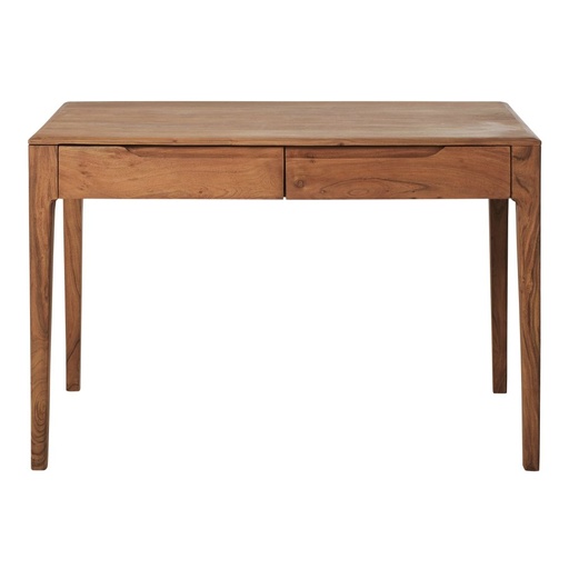 [CN219903] Bureau Malmo en acacia 2 tiroirs design naturel