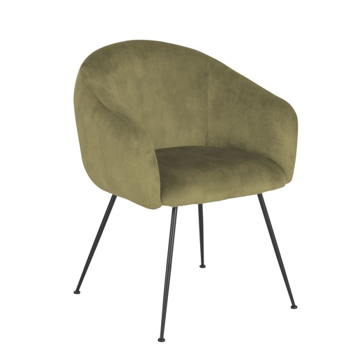 [CN721615] Fauteuil de table Kyss en velours vert