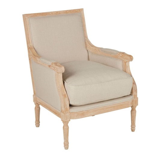 [CN823696] Fauteuil Casanova en lin élégance naturelle