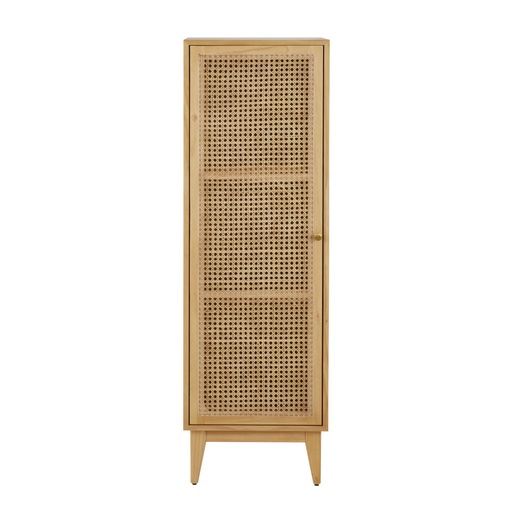 [CN923789] Cabinet de rangement Suzelle 1 porte et rotin tressé