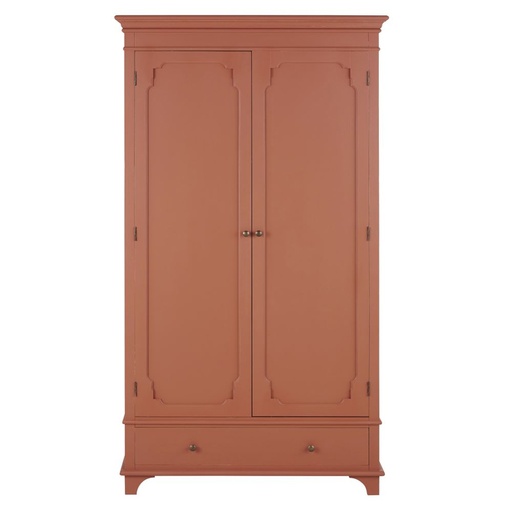 [CN523774] Armoire Selena 2 portes battantes 1 tiroir terracotta