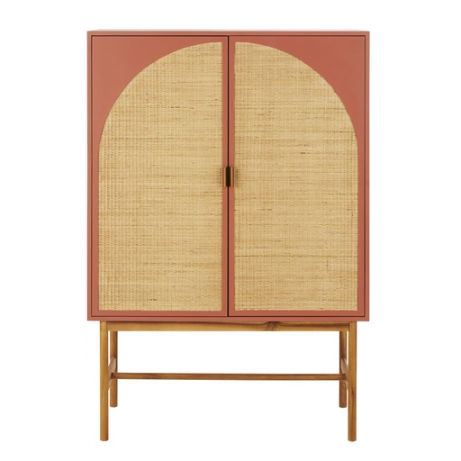 [CN421766] Buffet Tarifa 2 portes terracotta cannage en rotin