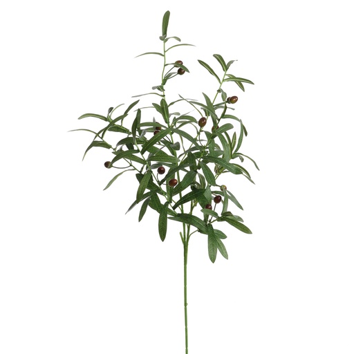 [PUR12210096GR] Tige fleur artificielle olive vert