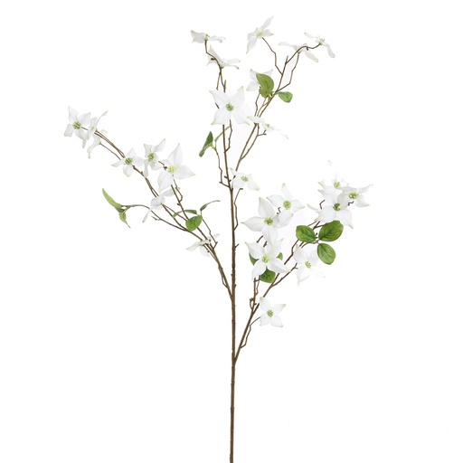 [PUR40410085CR] Tige fleur artificielle cornouiller crème