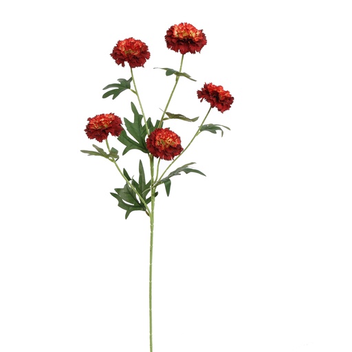 [PUR40410096RE] Tige fleur artificielle souci rouge