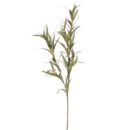 [PUR12220024GR] Tige fleur artificielle eucalytus vert