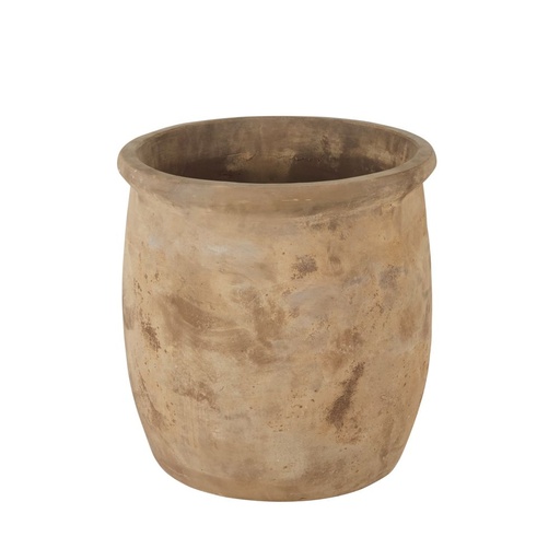 [CN224118] Cache-pot Rita en terre cuite beige