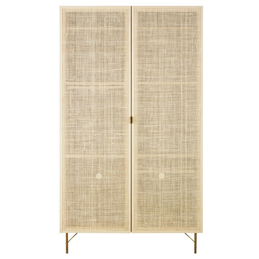 [CN423446] Armoire Solstice 2 portes en rotin tressé