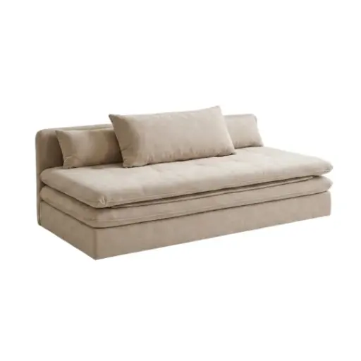 [CN323464M] Canapé convertible Clio 2/3 places en tissu recyclé beige