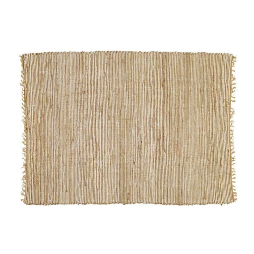 [CN422321] Tapis Lodge tressé en coton et jute