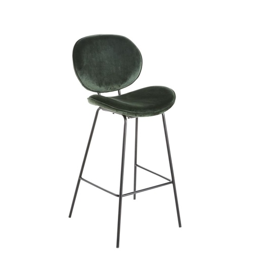 [CN119794] Chaise de bar Luna velours et acier vert