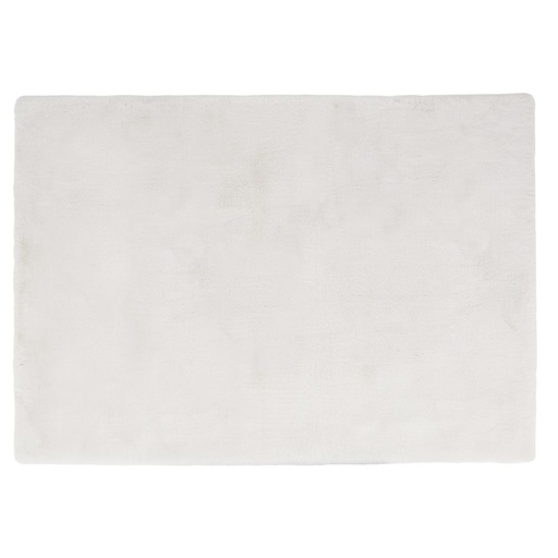 [CN322653] Tapis shaggy immitation fourrure blanche