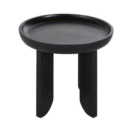 [CN124394] Table d'appoint Leon en bois de manguier noir