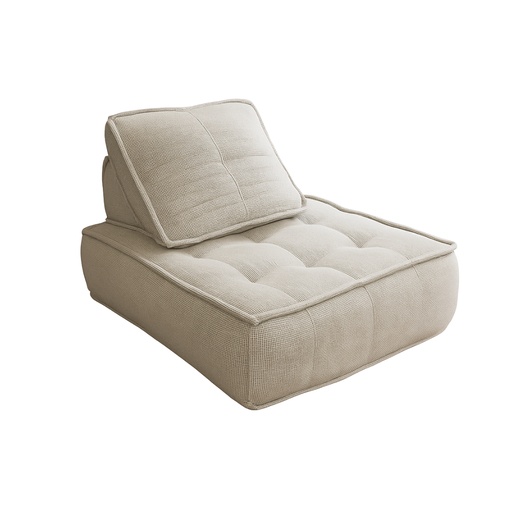 [LANGB389CV] Chauffeuse Harmonie pour canapé modulable blanc crème