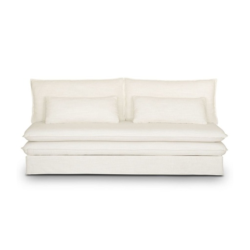 [CN324454] Canapé convertible Clio 2/3 places effet lin ivoire