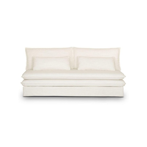 [CN324454] Canapé convertible Clio 2/3 places effet lin ivoire