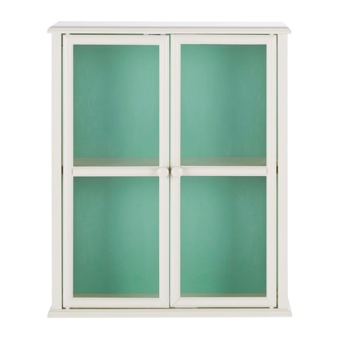 [CN624008] Etagère murale Camila blanche 2 portes en acrylique