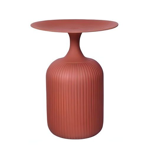[KEN201010T] Table d'appoint Sierra en métal terracotta