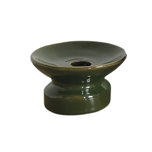 [OPJ017225P] Petit bougeoir en céramique Padre kaki assortie