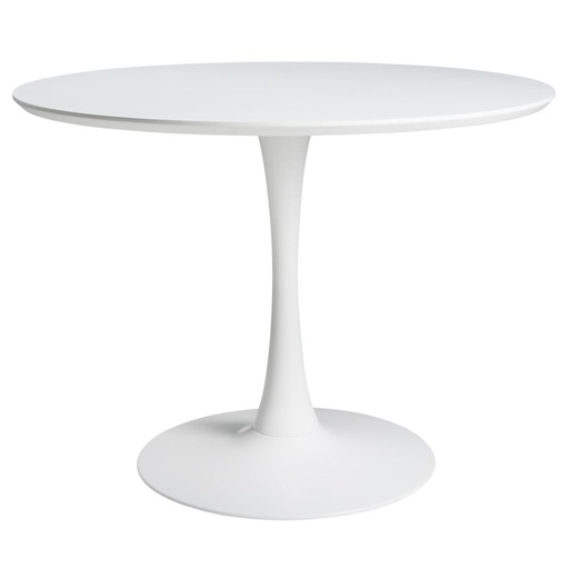 [CN823416] Table à manger ronde Circle blanche 4/5 personnes