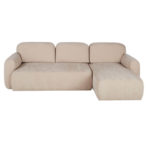 [CN123997] Canapé d'angle convertible Bump 3/4 places en tissu recyclé beige