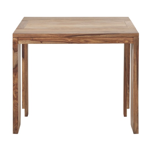 [CN918643] Table à manger Stockholm extensible en sheesham massif 2/6 personnes L40/160