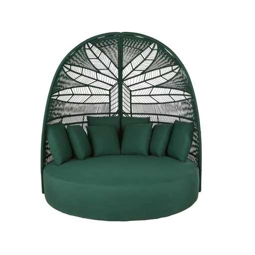 [CN223839] Double bain de soleil Leirosa en métal et polyester recyclé vert