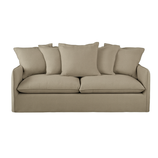 [CN824189M] Canapé Barcelone 3/4 places en tissu taupe